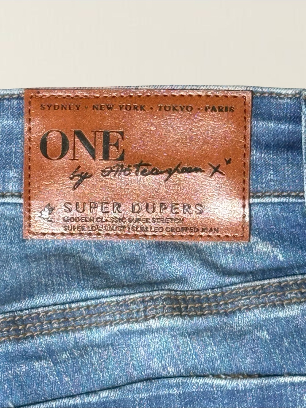 One Teaspoon Super Duper Low Rise Cropped Jeans Sample Size 26/US 4 - Picture 7 of 8